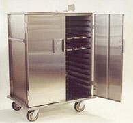 Double Section Non Heated Tray Delivery Cart